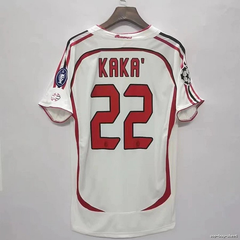 AC Milan Classic Kaka #22 soccer jersey White AC Milan for Daily Styling