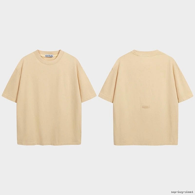 Acne Studios 2090-80 Yellow Style Ac908040 Stockholm Logo T-Shirt Match Day