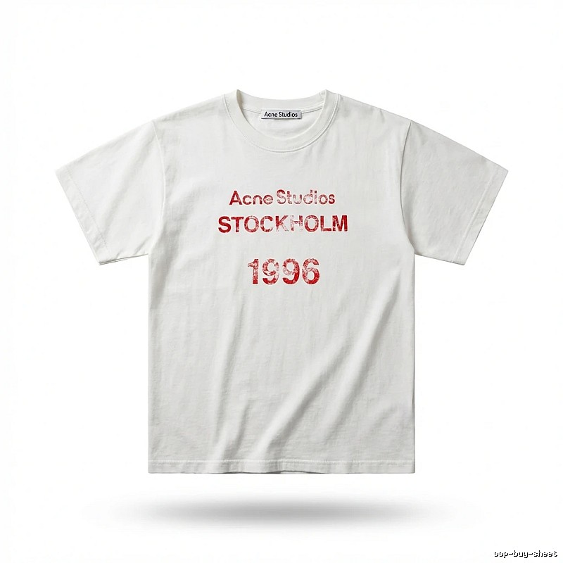 Acne Studios minimalist style white T-shirt