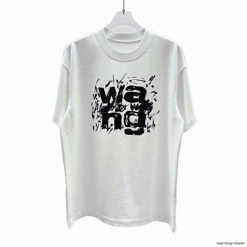 Alexander Wang Graffiti Street Style White T-Shirt