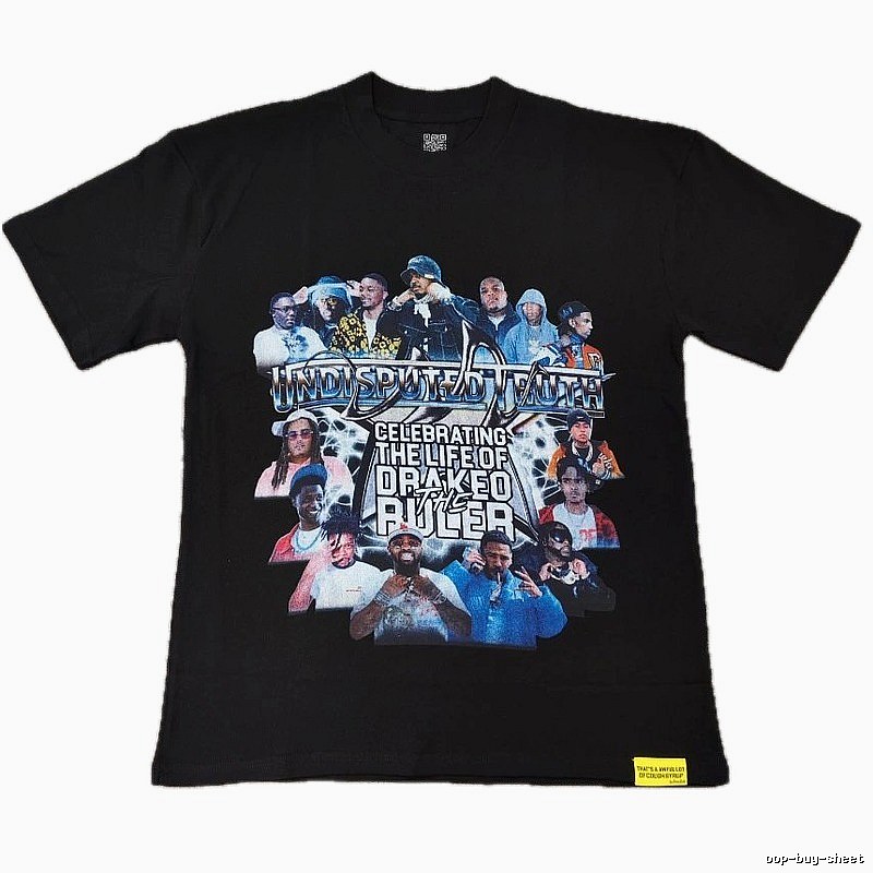 American Streetwear Brand Vintage Hip-hop Style Black T-Shirt