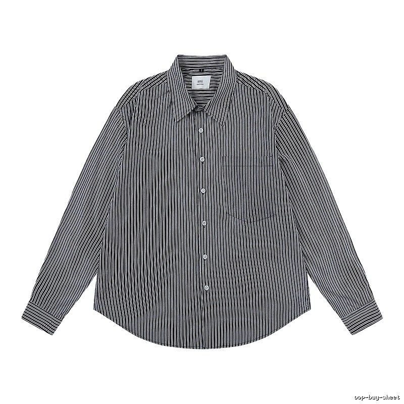 AMI Stripe Minimalist Style Shirt