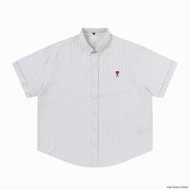 AMI Stripe Simple White Shirt