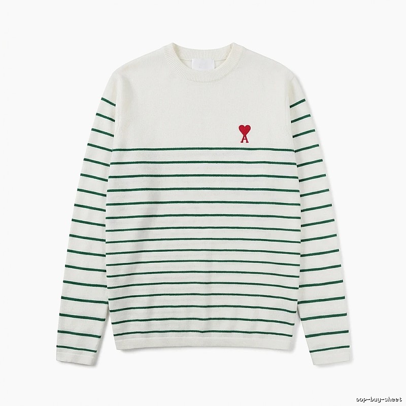 AMI striped white sweater
