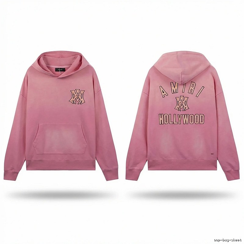 AMIRI Hollywood-style pink sweatshirt
