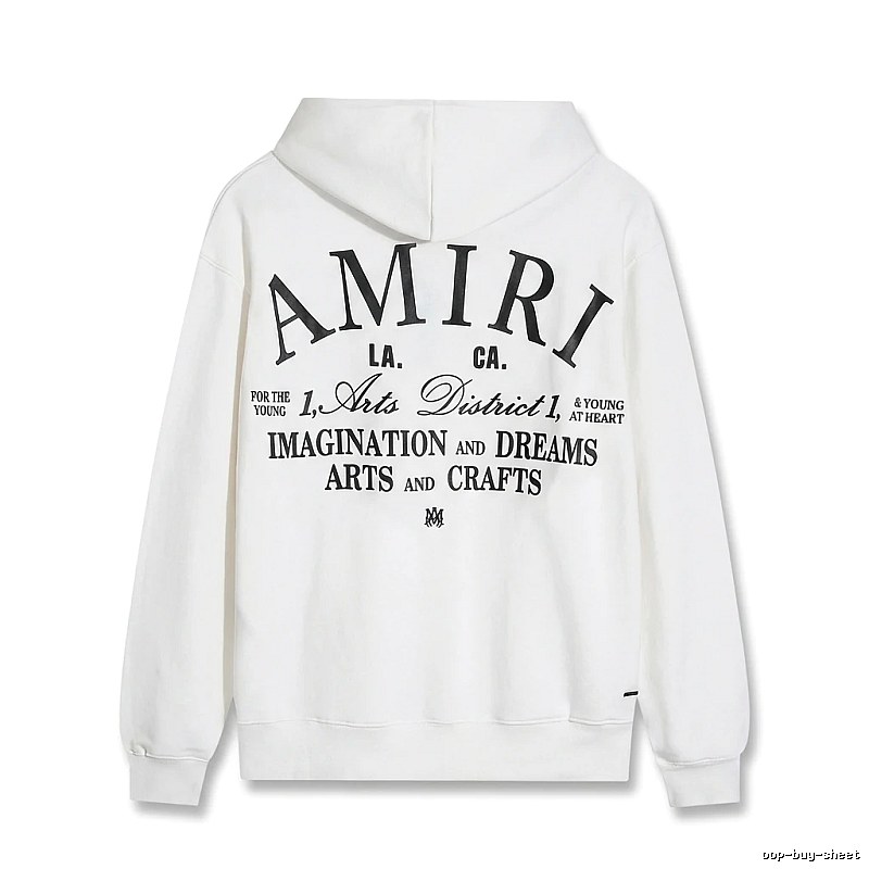 AMIRI Printed Casual Style White Hoodie