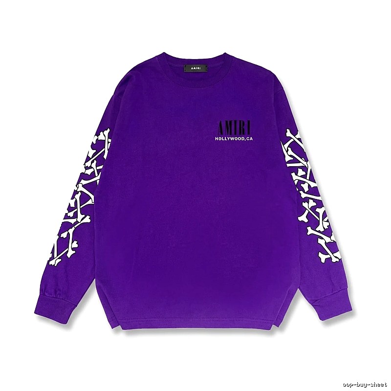 AMIRI purple sweatshirt with bone print