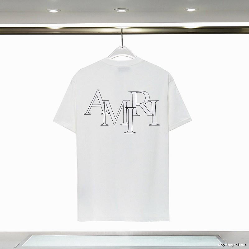 Amiri Relaxed Graphic T-shirt White Blue Amiri with Versatile Design