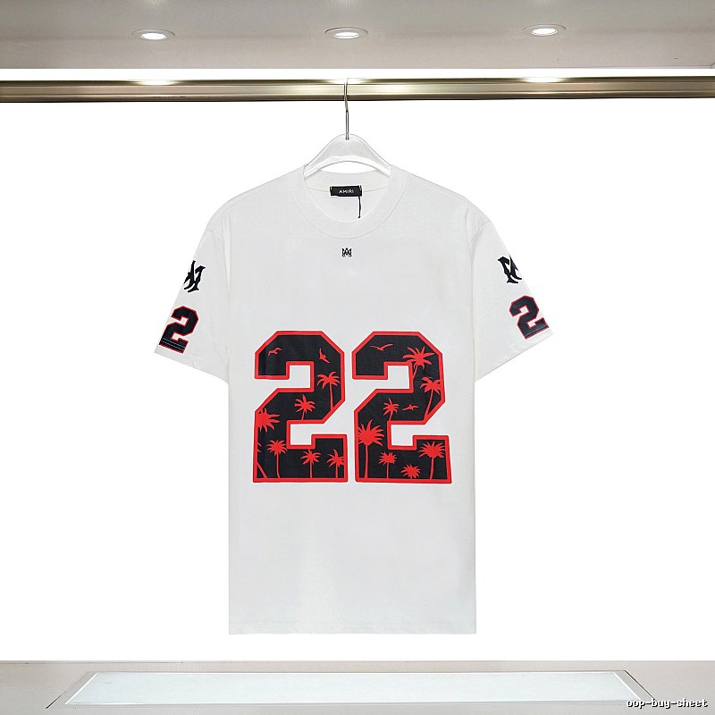 Amiri Resort Graphic T-shirt White Blue Amiri with Premium Look
