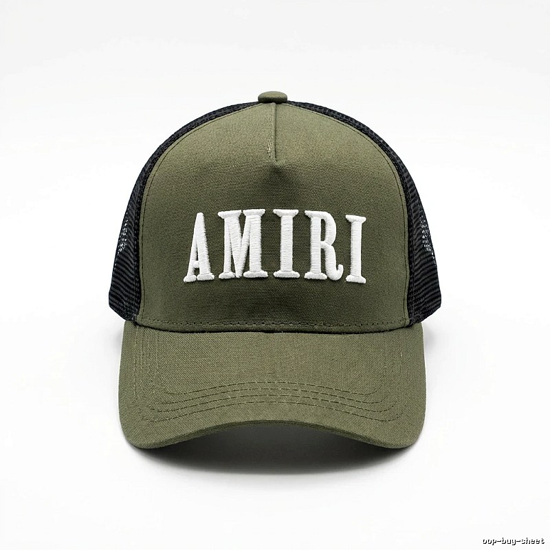 AMIRI Retro Style Olive Green Hat