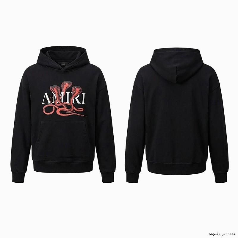 AMIRI Snake Pattern Trendy Cool Black Sweatshirt