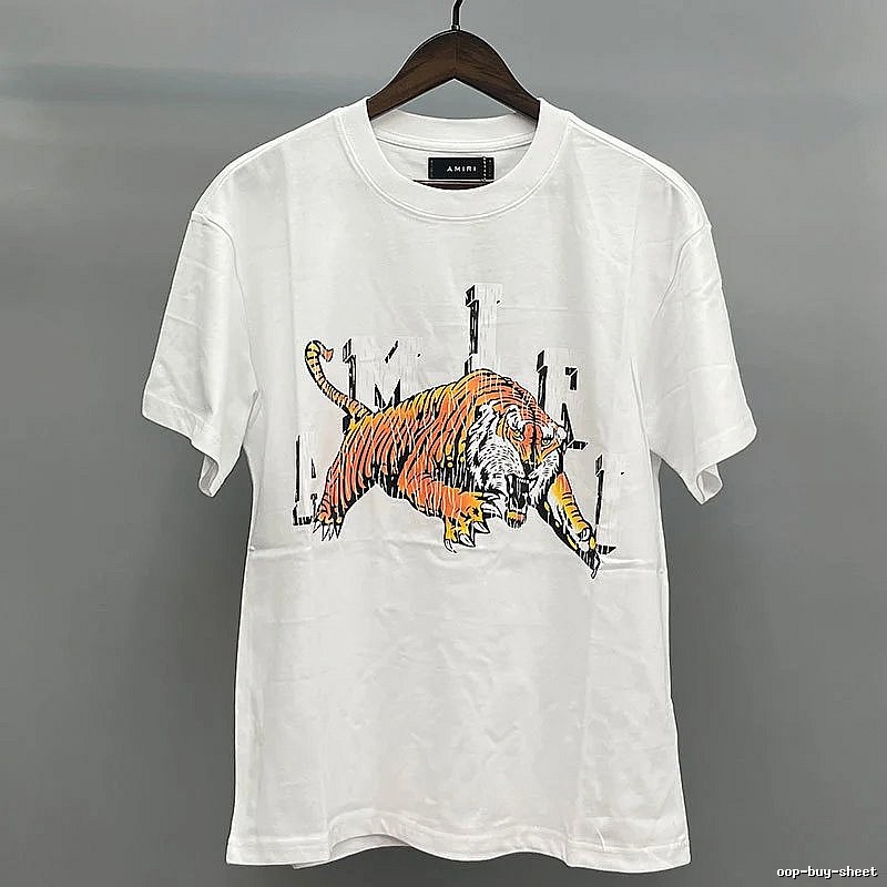 Amiri White Records Graphic T-Shirt Modern Fit