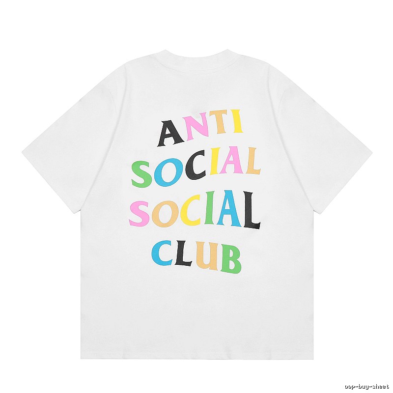 Anti Social Social Club Streetwear Logo T-shirt Black Orange Anti with Logo Accent