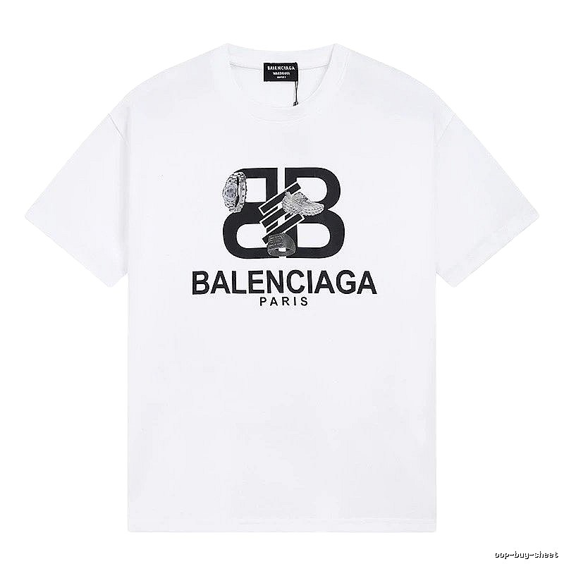 Balenciaga BB Series Simple White T-shirt