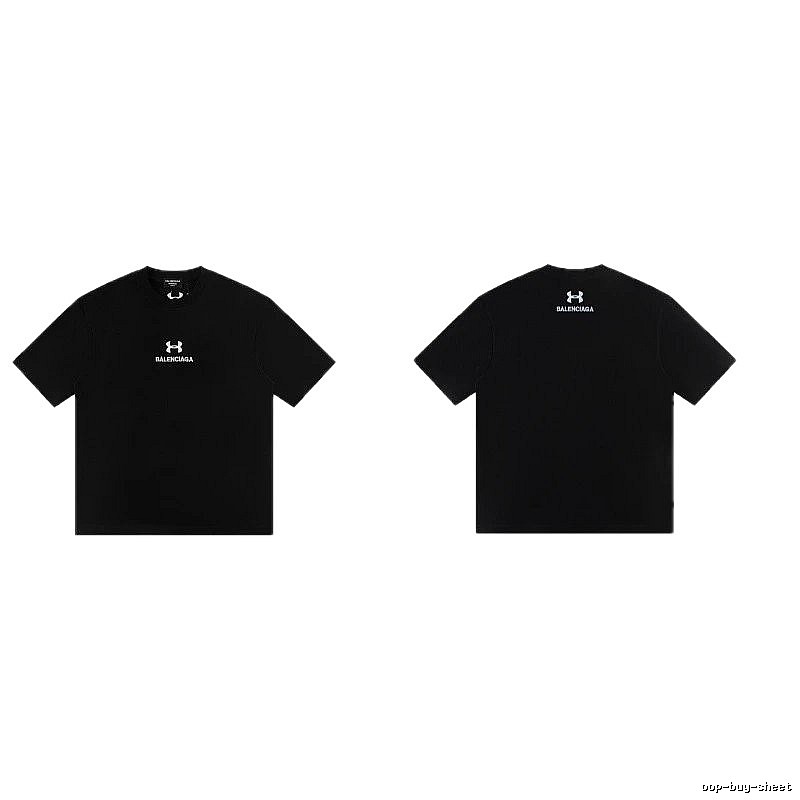 Balenciaga Co-branded Street Style Black T-shirt