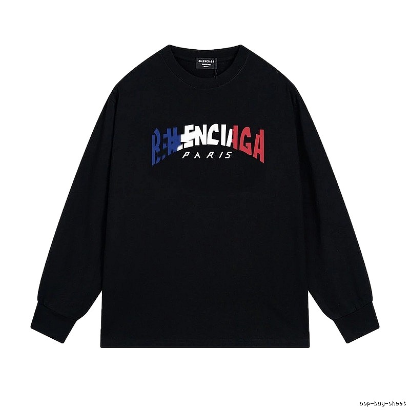 Balenciaga letter-style black sweatshirt