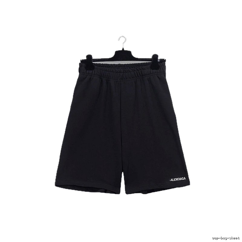 Balenciaga minimalist style black shorts