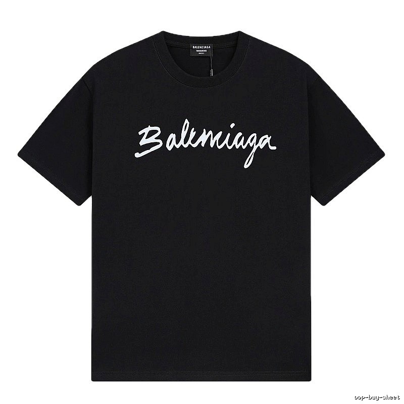 Balenciaga minimalist style black T-shirt