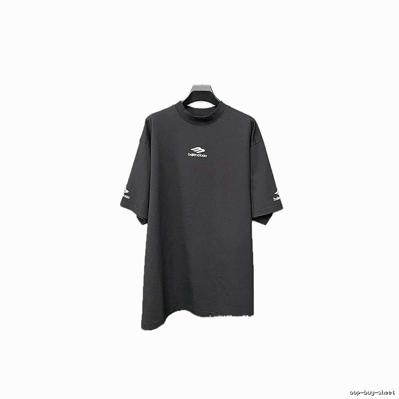Balenciaga minimalist style black T-shirt