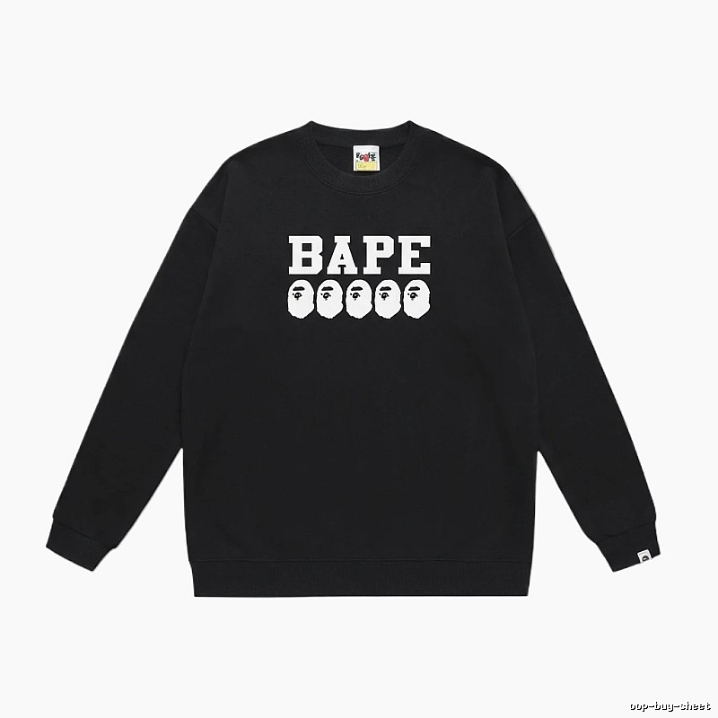 BAPE Ape Head Simple Black Sweatshirt