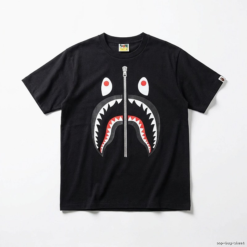 Bape Shark series black short-sleeved shirt