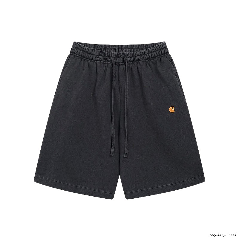 Carhartt Small Logo Workwear Style Carbon Black Casual Shorts