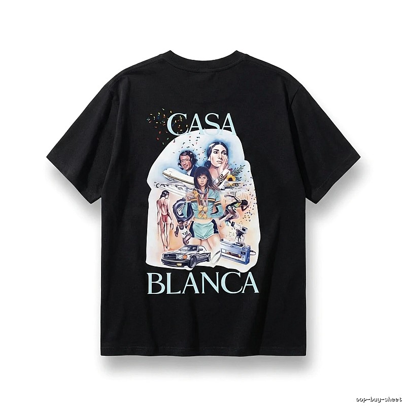 Casablanca retro style black T-shirt