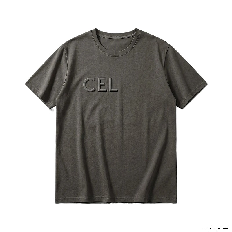 CELINE minimalist style dark gray T-shirt