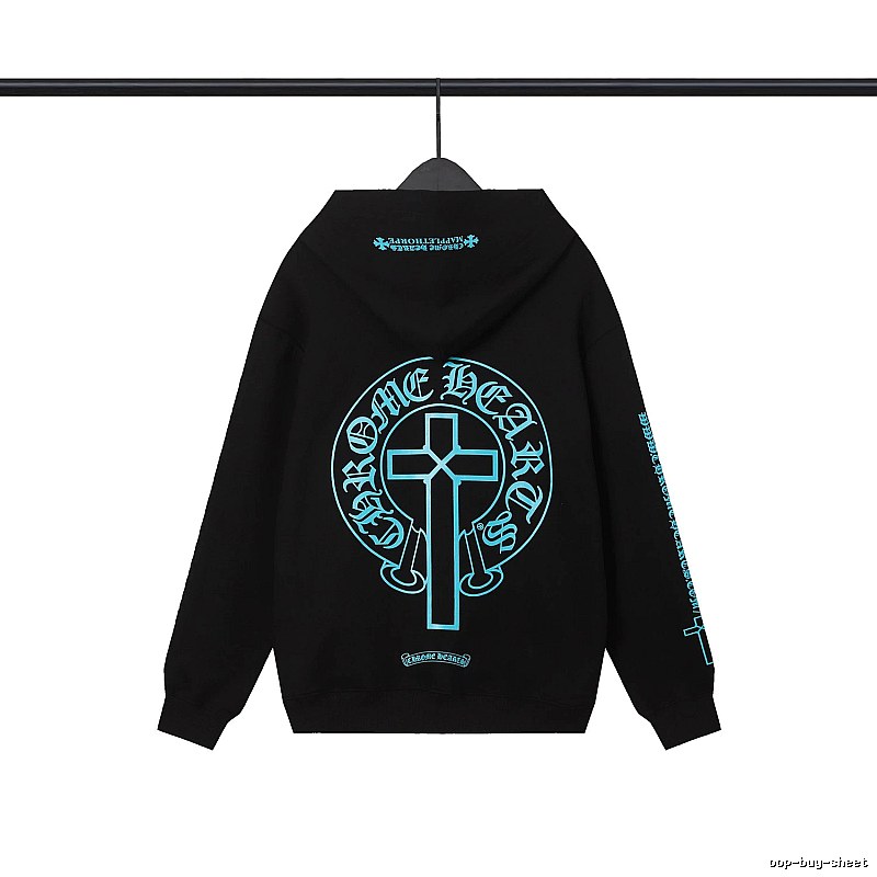 Chrome Hearts 2089-80 Black Cross Graphic Hoodie Outdoor Days