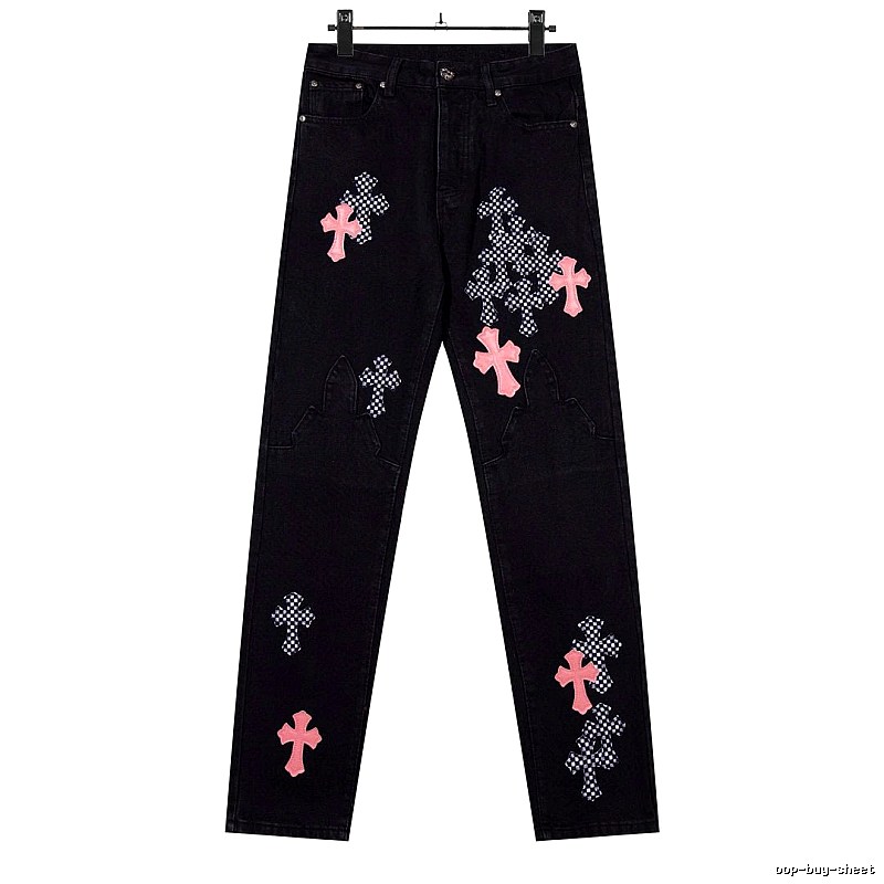 Chrome Hearts Monogram Graphic jeans Light Denim Jeans for Layered Styling