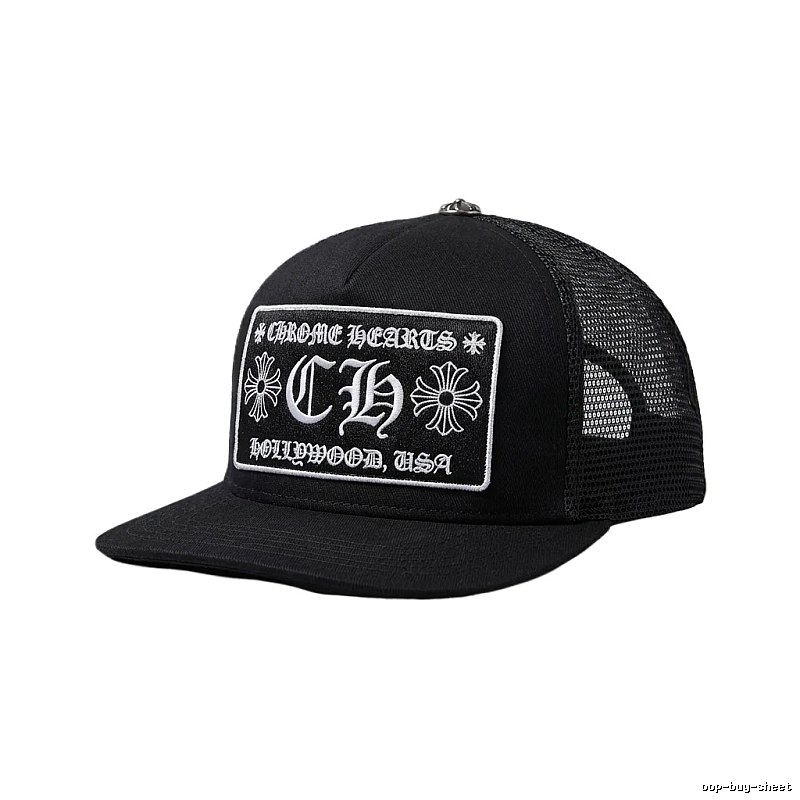 Chrome Hearts retro-style black cap
