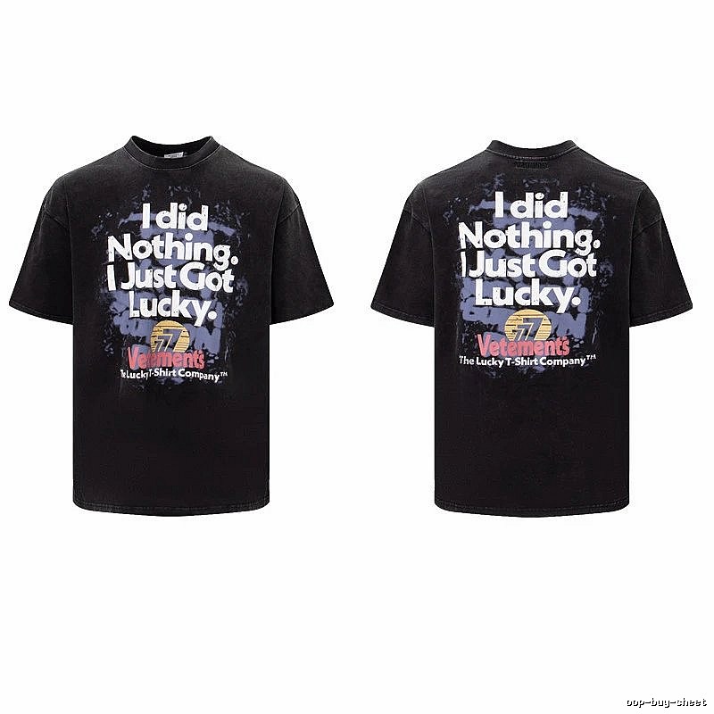 Classic Statement graphic T-shirt Black Colorful Lucky for Daily Styling