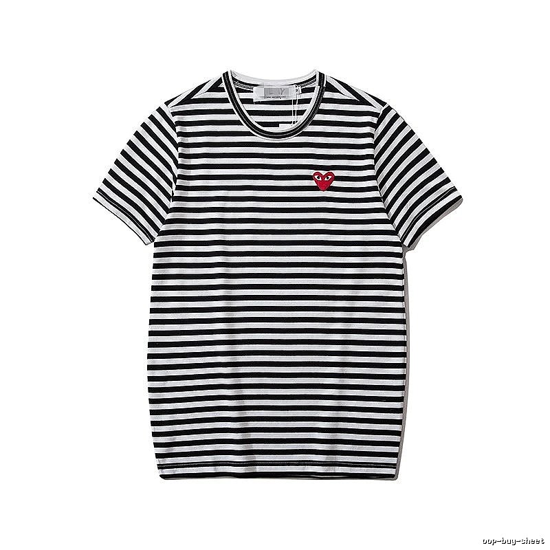 Comme des Garcons PLAY 2021-94 Black Style 2194 Heart Logo T-Shirt Fan Wear