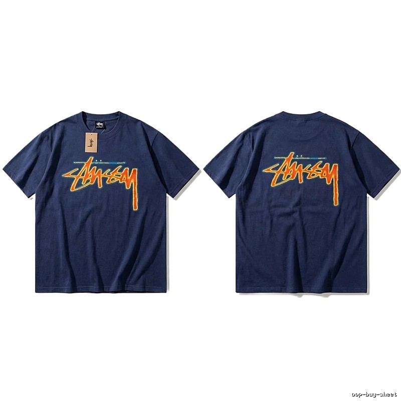 Dark blue T-shirt with Stussy graffiti style