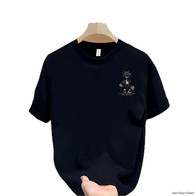 Dark Style Streetwear Gloomy Bear Navy Blue Short-sleeve T-shirt