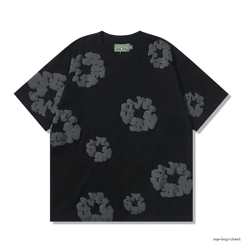 DENIM TEARS Dark Style Black Short-Sleeve