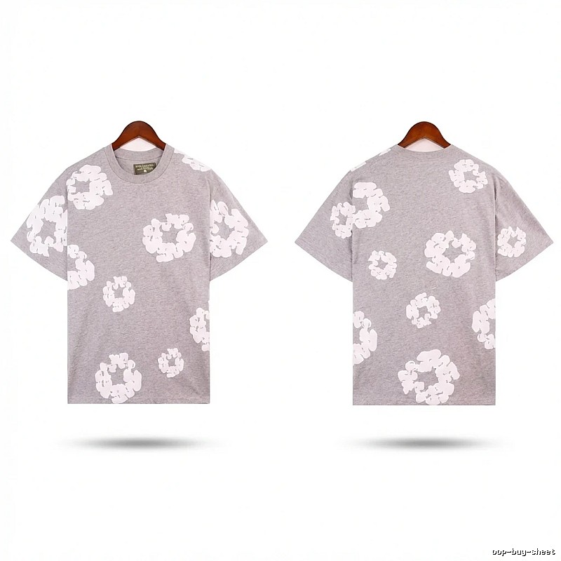 DENIM TEARS Printed Casual Grey T-shirt