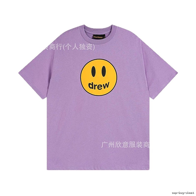 DREW Smile Street Style Purple Short Sleeve T-shirt