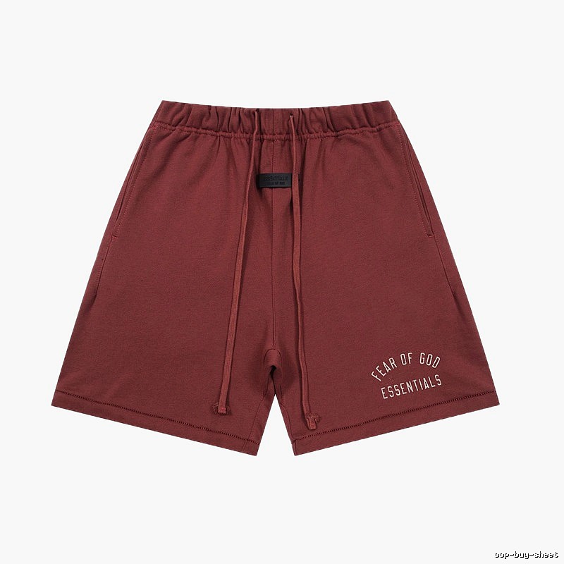 ESSENTIALS casual style burgundy shorts