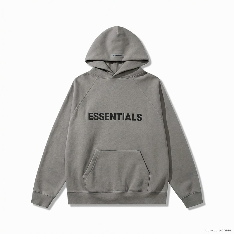 ESSENTIALS minimalist gray hoodie