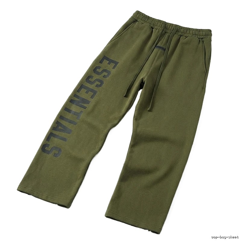 ESSENTIALS Minimalist Style Army Green Pants