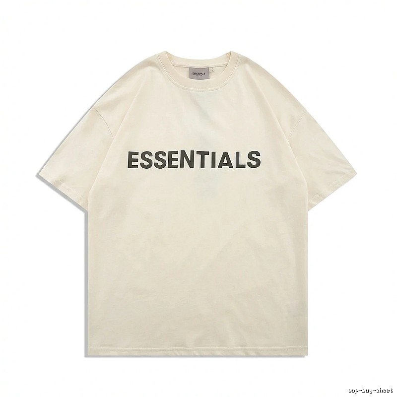 ESSENTIALS minimalist style beige T-shirt