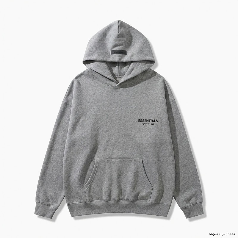 ESSENTIALS minimalist-style grey hoodie