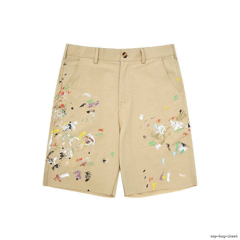 Gallery Dept Graffiti Style Khaki Shorts
