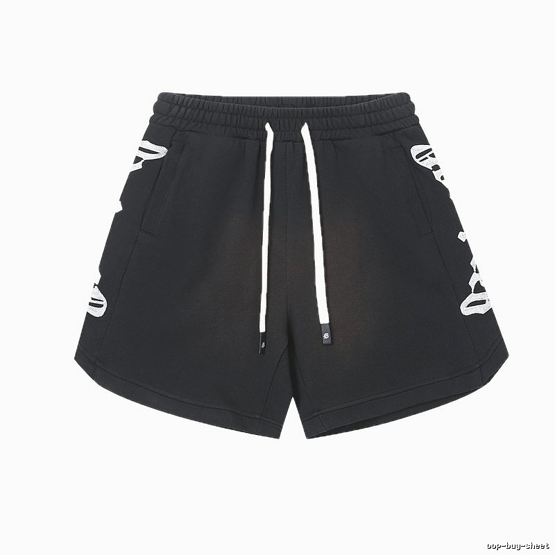 Godspeed skeleton print street style black shorts