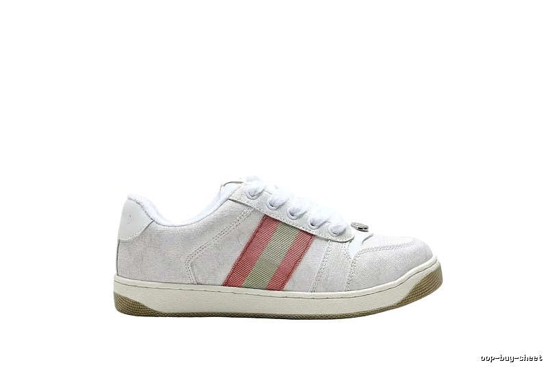 Gucci retro-style white canvas shoes
