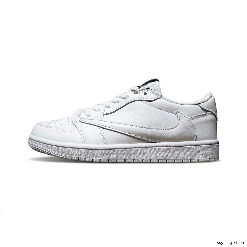 Jordan AJ1 simple white canvas shoes