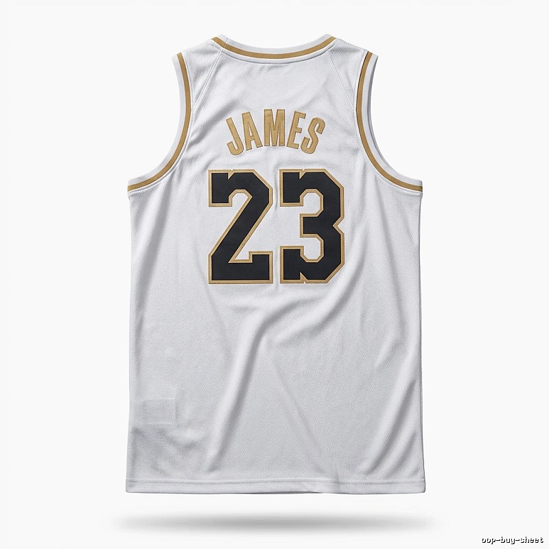 LBJ No. 23 basketball wind white jersey