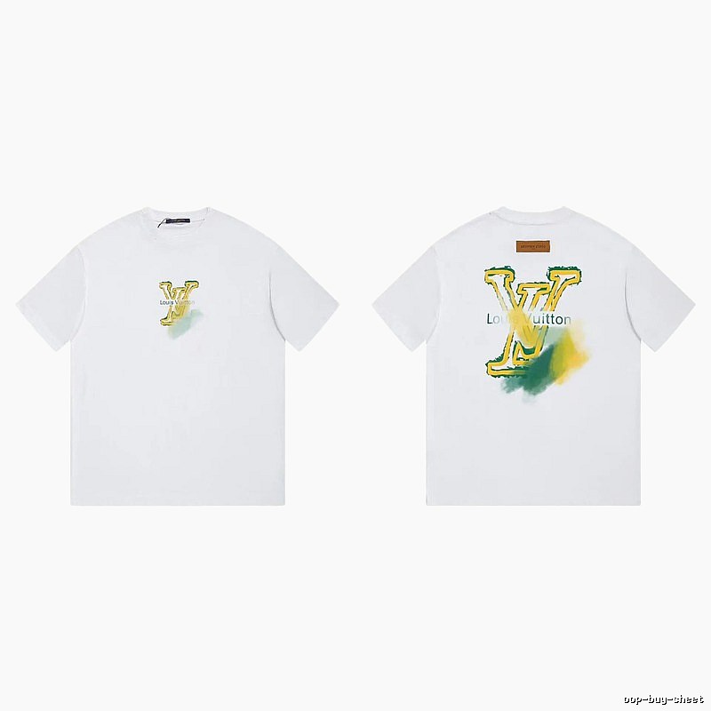 Louis Vuitton LV Printed Casual Style White T-Shirt