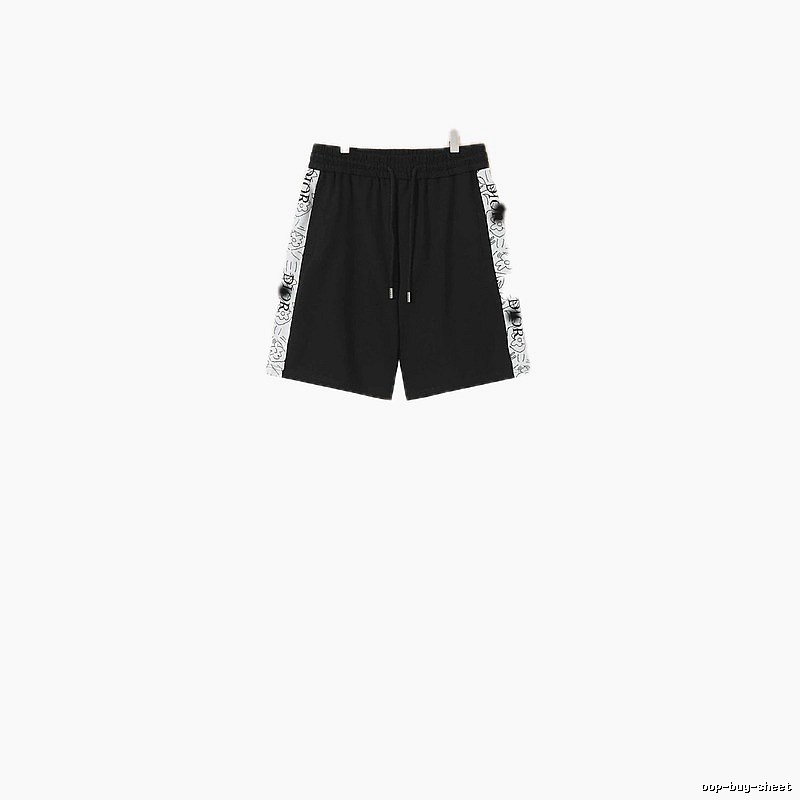 Louis Vuitton Side Print Casual Black Shorts